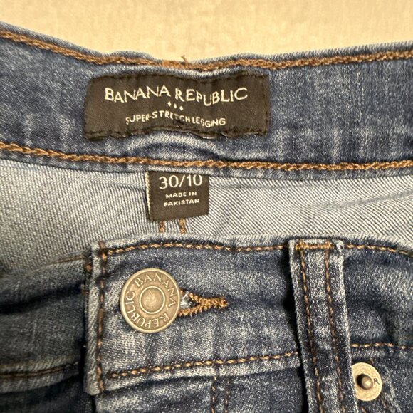 Banana Republic Super Stretch Legging Fit Jean Blue Women's Size 30/10 - Picture 4 of 9